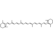 1,3,3-三甲基-2-[3,7,12,16-四甲基-18-(2,6,6-三甲基-1-环己烯基)十八碳-1,3,5,7,9,11,13,15,17-九烯基]环己烯结构式_116-32-5结构式