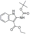 3-(乙氧基羰基)-1H-吲哚-2-氨基甲酸叔丁酯结构式_1160995-04-9结构式