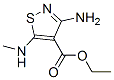4-Isothiazolecarboxylicacid,3-amino-5-(methylamino)-,ethylester(9ci) Structure