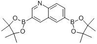 3,6-Bis(4,4,5,5-tetramethyl-1,3,2-dioxaborolan-2-yl)-quinolineStructure,1180557-71-4Structure 3,6-Bis(4,4,5,5-tetramethyl-1,3,2-dioxaborolan-2-yl)-quinoline Structure,1180557-71-4Structure