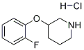 3-(2-氟苯氧基)哌啶盐酸盐结构式_1185299-30-2结构式