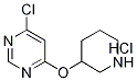 4-氯-6-(哌啶-3-基氧基)-嘧啶盐酸盐结构式_1185311-81-2结构式