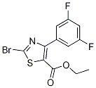 2-溴-4-(3,5-二氟苯基)噻唑-5-羧酸乙酯结构式_1188123-06-9结构式