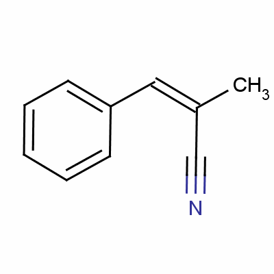 (Z)-2-甲基-3-苯基丙-2-烯腈结构式_1197-33-7结构式