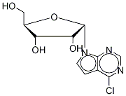 6-Chloro-7-deazapurine-alpha-d-riboside Structure
