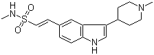 (E)-n-甲基-2-[3-(1-甲基-4-哌啶基)-1H-吲哚-5-基]乙烯磺酰胺结构式_121679-24-1结构式