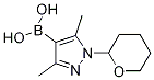 3,5-二甲基-1-(THP)吡唑-4-硼酸结构式_1217501-15-9结构式