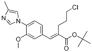 (E)-5-氯-2-(3-甲氧基-4-(4-甲基-1H-咪唑-1-基)亚苄基)戊酸叔丁酯结构式_1225232-42-7结构式