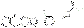 1-[[3-氟-4-[5-[(2-氟苯基)甲基]-2-苯并噻唑]苯基]甲基]-3-氮杂丁烷羧酸结构式_1257093-40-5结构式