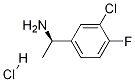 (R)-1-(3-氯-4-氟苯基)乙胺盐酸盐结构式_1257106-65-2结构式