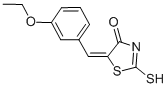 (5E)-5-(3-Ethoxybenzylidene)-2-mercapto-1,3-thiazol-4(5H)-oneStructure,127378-24-9Structure (5E)-5-(3-Ethoxybenzylidene)-2-mercapto-1,3-thiazol-4(5H)-one Structure,127378-24-9Structure