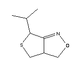 顺式-(9ci)-3a,4-二氢-6-(1-甲基乙基)-3H,6h-噻吩并[3,4-c]异噁唑结构式_127865-49-0结构式