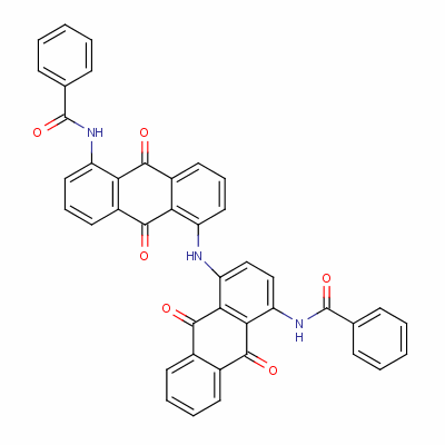 n-[4-[[5-(苯甲酰基氨基)-9,10-二氢-9,10-二氧代-1-蒽yl]氨基]-9,10-二氢-9,10-二氧代-1-蒽]-苯甲酰胺结构式_128-89-2结构式