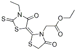 2-(3-乙基-4-氧代-2-硫氧代-5-噻唑啉基)-4-氧代-3-噻唑烷乙酸乙酯结构式_1309456-13-0结构式