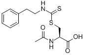 N-乙酰基-s-[n-(2-苯基乙基)硫代氨基甲酰]-l-半胱氨酸结构式_131918-97-3结构式