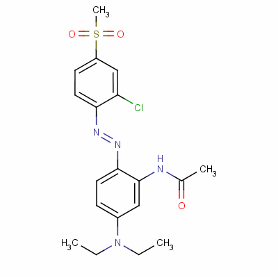 n-[2-[[2-氯-4-(甲基磺酰基) 苯基]氮杂]-5-(二乙基氨基)苯基]-乙酰胺结构式_13301-60-5结构式
