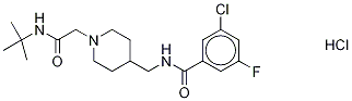 N-((1-(2-(叔丁基氨基)-2-氧代乙基)哌啶-4-基)甲基)-3-氯-5-氟苯甲酰胺-d9盐酸盐结构式_1346604-21-4结构式
