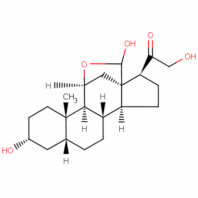 3α,5β-四氢醛固酮结构式_13489-75-3结构式