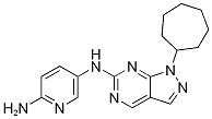 N5-(1-环庚基-1H-吡唑并[3,4-d]嘧啶-6-基)吡啶-2,5-二胺结构式_1352193-42-0结构式