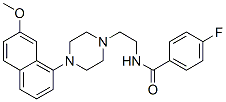 4-氟-N-[2-[4-(7-甲氧基-1-萘)-1-哌嗪基]乙基]-苯胺结构式_135722-25-7结构式