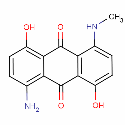 9,10-Anthracenedione, 1-amino-4,8-dihydroxy-5-(methylamino)-Structure,13643-37-3Structure 9,10-Anthracenedione, 1-amino-4,8-dihydroxy-5-(methylamino)- Structure,13643-37-3Structure