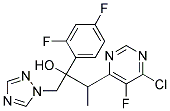反式-6-氯-alpha-(2,4-二氟苯基)-5-氟-beta-甲基-alpha-(1H-1,2,4-三唑-1-基甲基)-4-嘧啶乙醇结构式_137234-75-4结构式