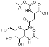 Nω-(2-乙酰氨基-2-脱氧-β-D-吡喃葡糖基)-Nα-叔丁酯基-L-天冬酰胺结构式_137255-40-4结构式