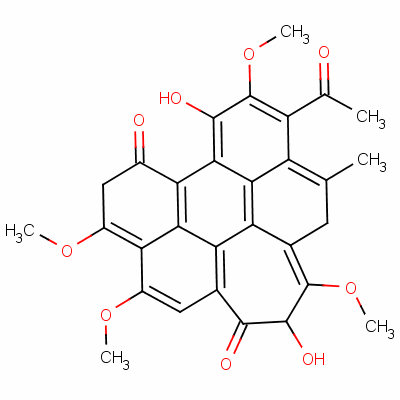 竹红菌丙素;结构式_137592-26-8结构式