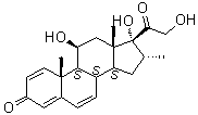 11BETA,17,21-三羟基-16ALPHA-甲基孕甾-1,4,6-三烯-3,20-二酮结构式_13954-10-4结构式