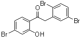 1-(4-溴-2-羟基苯基)-2-(2,5-二溴苯基)乙酮结构式_1403991-85-4结构式