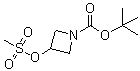 1-(叔丁氧基羰基)-3-(甲烷磺酰氧基)氮杂丁烷结构式_141699-58-3结构式
