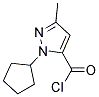(9ci)-1-环戊基-3-甲基-1H-吡唑-5-羰酰氯结构式_143469-40-3结构式