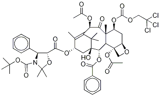 13-{[(3-t-叔丁氧羰基)-2,2-二甲基-4S-苯基-1,3-恶唑烷-5R-基]甲酰基}-7-O-(2,2,2-三氯乙基)氧基]羰基)浆果赤霉素III结构式_143527-73-5结构式
