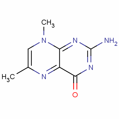 (9ci)-2-氨基-6,8-二甲基-4(8H)-蝶啶酮结构式_144533-67-5结构式