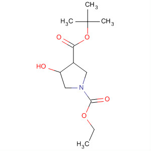 1-Boc-4-羟基吡咯烷-3-甲酸乙酯结构式_146256-99-7结构式