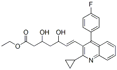 (3R,5S,6E)-rel-7-[2-环丙基-4-(4-氟苯)-3-喹啉基]-3,5-二羟基-6-庚烯酸乙酯结构式_147008-20-6结构式