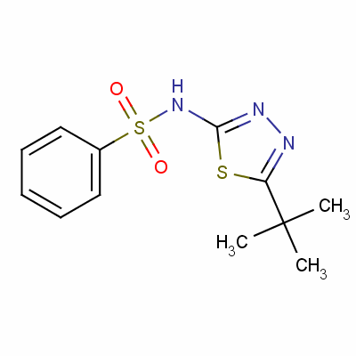 N-(5-叔丁基-1,3,4-噻二唑-2-基)苯磺酰胺结构式_1492-02-0结构式