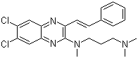 N-(6,7-二氯-3-苯乙烯喹啉-2-基)-N,N￠,N￠-三甲基-丙烷-1,3-二胺结构式_149366-39-2结构式