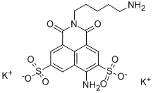 N-(5-氨基戊基)-4-氨基-3,6-二硫-1,8-萘甲酰胺二钾结构式_149733-79-9结构式