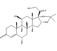 氟氢缩松结构式_1524-88-5结构式