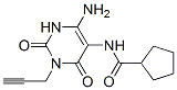 (9ci)-n-[4-氨基-1,2,3,6-四氢-2,6-二氧代-1-(2-丙炔)-5-嘧啶]-环戊烷羧酰胺结构式_152529-71-0结构式