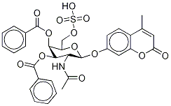 4-甲基伞形酮2-乙酰氨基-2-脱氧-3,4-二-O-苯甲酰基-beta-D-吡喃半乳糖苷6-硫酸盐结构式_154639-33-5结构式