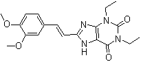(E)-8-(3,4-二甲氧基苯乙烯)-1,3-二乙基-1H-嘌呤-2,6(3h,7h)-二酮结构式_155270-98-7结构式