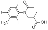 3-(N-(3-氨基-2,4,6-三碘苯基)乙酰氨基)-2-甲基丙酸结构式_16034-77-8结构式