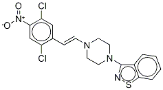 3-[4-[2-(2,5-二氯-4-硝基苯基)乙烯]-1-哌嗪]-1,2-苯异噻唑结构式_160384-37-2结构式