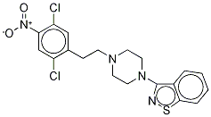 3-[4-[2-(2,5-二氯-4-硝基苯基)乙基]-1-哌嗪]-1,2-苯异噻唑结构式_160384-38-3结构式