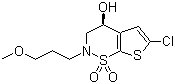 (S)-6-氯-2-(3-甲氧基丙基)-3,4-二氢-2H-噻吩并[3,2-e][1,2]噻嗪-4-醇1,1-二氧化物结构式_160982-13-8结构式