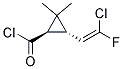 (1r-反式)-(9ci)-3-(2-氯-2-氟乙烯)-2,2-二甲基-环丙烷羰酰氯结构式_163877-51-8结构式