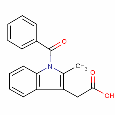 1-苯甲酰基-2-甲基-1H-吲哚-3-乙酸结构式_16401-80-2结构式
