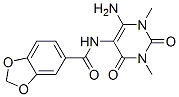 n-(6-氨基-1,2,3,4-四氢-1,3-二甲基-2,4-二氧代-5-嘧啶)-1,3-苯并二氧杂环戊烯-5-羧酰胺结构式_166115-71-5结构式 n-(6-氨基-1,2,3,4-四氢-1,3-二甲基-2,4-二氧代-5-嘧啶)-1,3-苯并二氧杂环戊烯-5-羧酰胺结构式_166115-71-5结构式